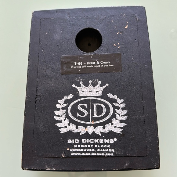 Sid Dickens Retired “Heart and Crown” Memory Block Tile T-66 - Picture 7 of 8